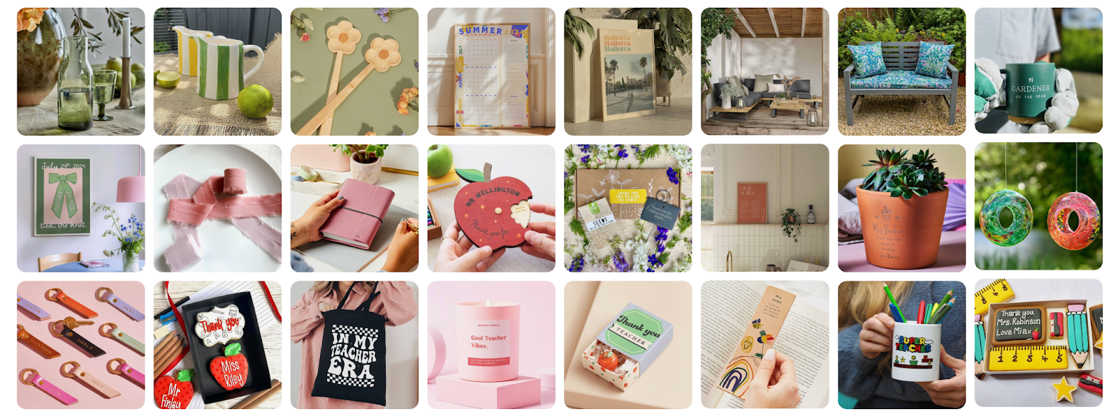 Posts on Not On The High Street's Pinterest account