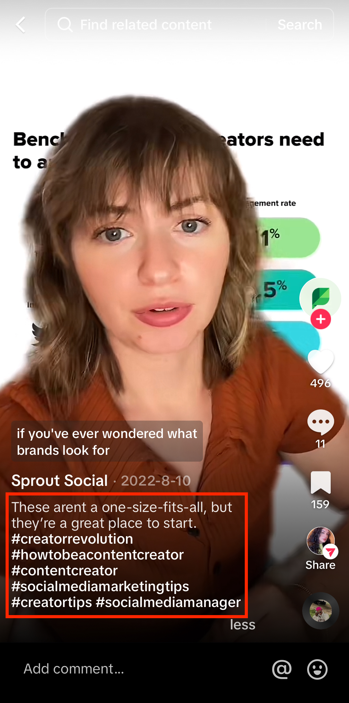 An example of TikTok captions.