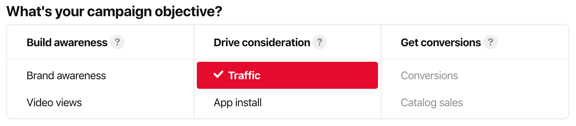 pinterest ad targeting - pinterest campaign objectives