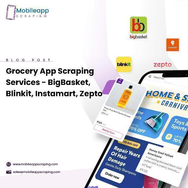 Grocery App Scraping Services - BigBasket, Blinkit, Instamart, Zepto