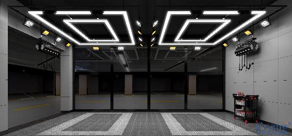 How do adjustable LED lights improve the efficiency of the detailing process?